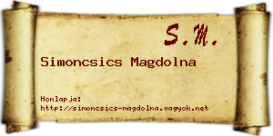 Simoncsics Magdolna névjegykártya